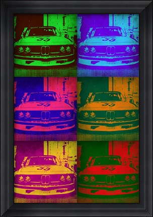 Framed BMW Front Pop Art 1 Print