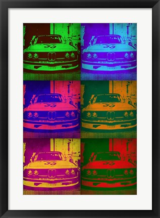 Framed BMW Front Pop Art 1 Print