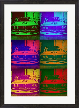 Framed BMW Front Pop Art 1 Print