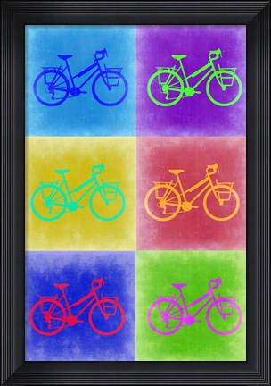 Framed Vintage Bicycle Pop Art 2 Print