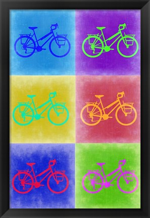 Framed Vintage Bicycle Pop Art 2 Print