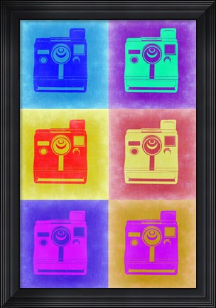 Framed Vintage Polaroid Camera Pop Art 2 Print