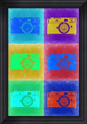 Framed Camera Pop Art 2 Print