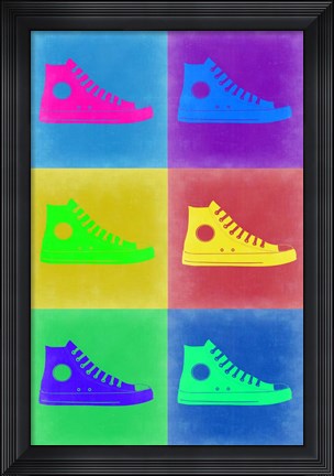 Framed Shoe Pop Art 2 Print