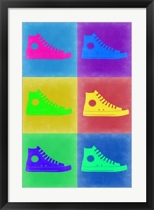 Framed Shoe Pop Art 2 Print