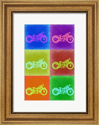 Framed Vintage Bike Pop Art 2 Print