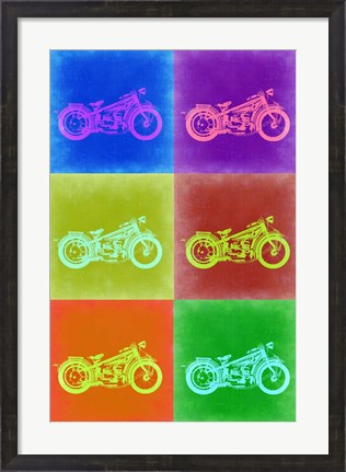 Framed Vintage Bike Pop Art 2 Print