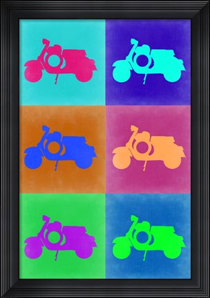 Framed Vintage Scooter Pop Art 2 Print