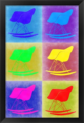 Framed Eames Rocking Chair Pop Art 2 Print