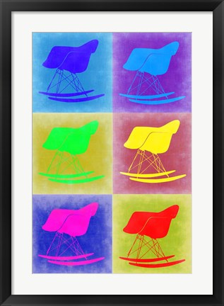 Framed Eames Rocking Chair Pop Art 2 Print