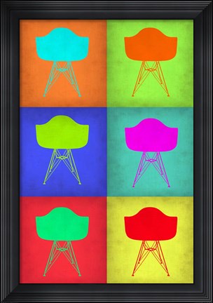 Framed Eames Chair Pop Art 2 Print