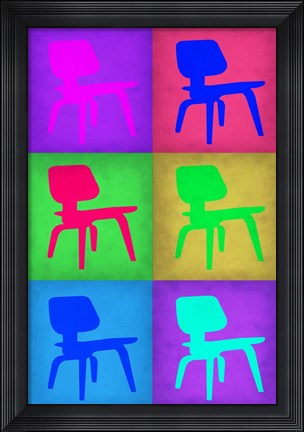 Framed Eames Chair Pop Art 5 Print
