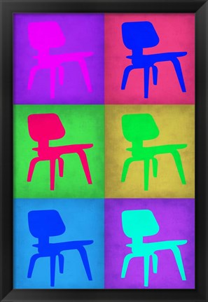 Framed Eames Chair Pop Art 5 Print