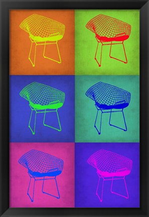 Framed Brickel Chair Pop Art 1 Print