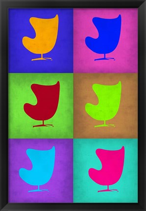 Framed Egg Chair Pop Art  2 Print