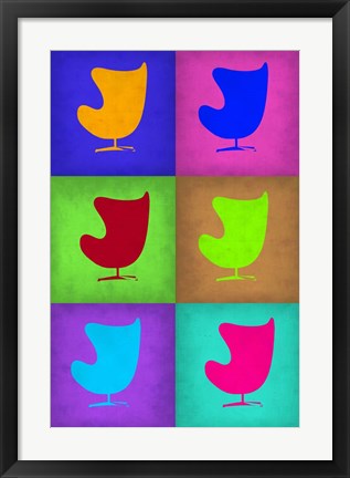 Framed Egg Chair Pop Art  2 Print