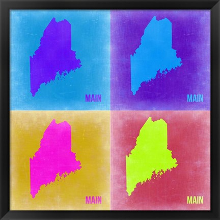 Framed Main Pop Art Map 2 Print