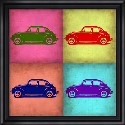 Framed VW Beetle Pop Art 1 Print