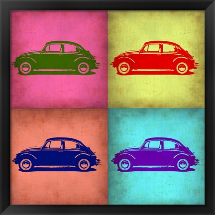 Framed VW Beetle Pop Art 1 Print