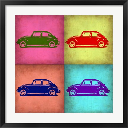 Framed VW Beetle Pop Art 1 Print