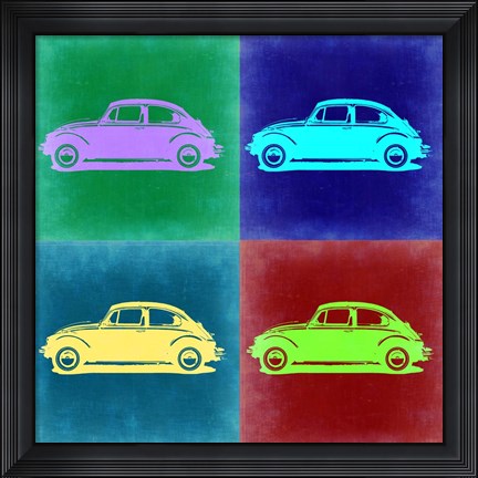 Framed VW Beetle Pop Art 3 Print