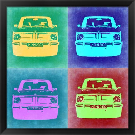 Framed BMW 2002 Pop Art 1 Print