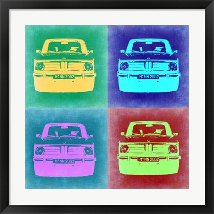 Framed BMW 2002 Pop Art 1 Print