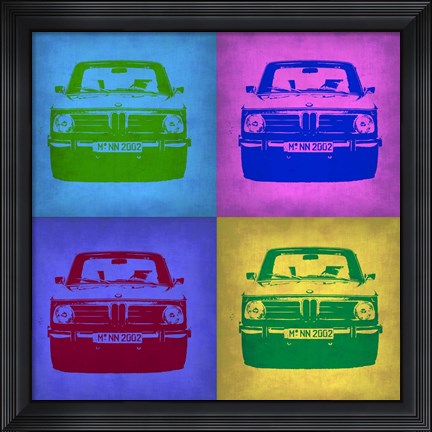 Framed BMW 2002 Pop Art 3 Print