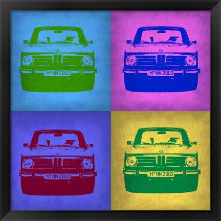 Framed BMW 2002 Pop Art 3 Print