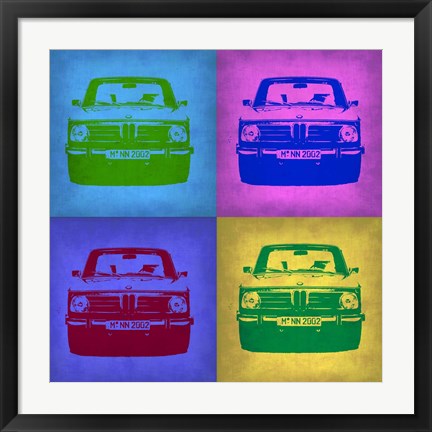 Framed BMW 2002 Pop Art 3 Print