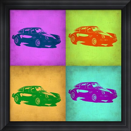 Framed Porsche Pop Art 1 Print