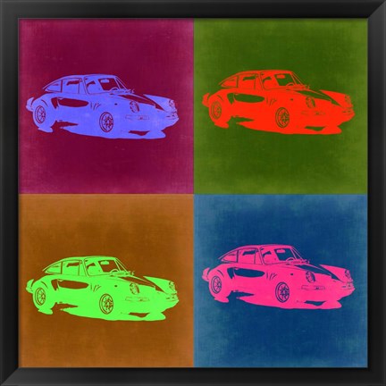 Framed Porsche Pop Art 3 Print