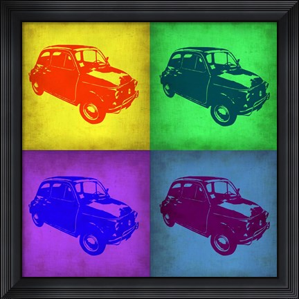 Framed Fiat 500 Pop Art 1 Print