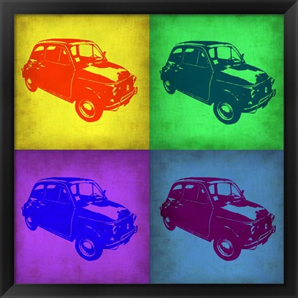 Framed Fiat 500 Pop Art 1 Print