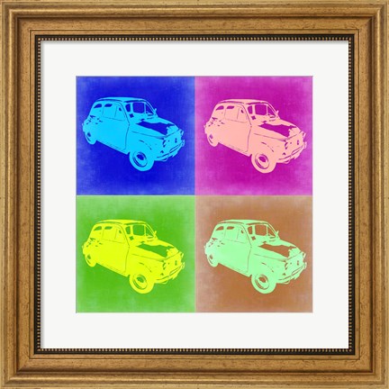 Framed Fiat 500 Pop Art 2 Print