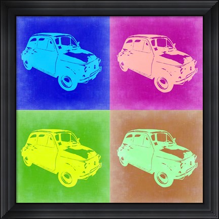 Framed Fiat 500 Pop Art 2 Print