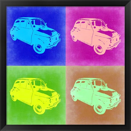 Framed Fiat 500 Pop Art 2 Print