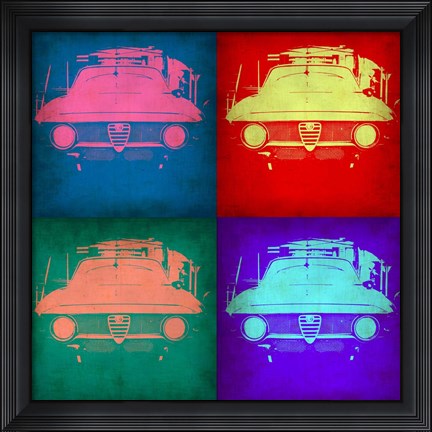 Framed Alfa Romeo Pop Art 1 Print