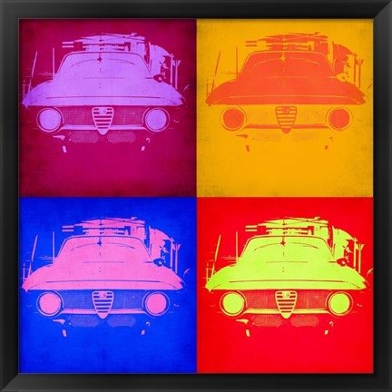 Framed Alfa Romeo Pop Art 2 Print