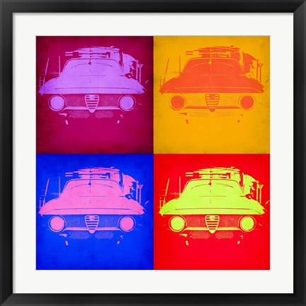 Framed Alfa Romeo Pop Art 2 Print