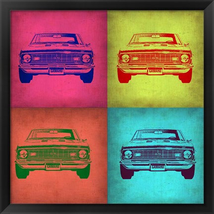 Framed Chevy Camaro Pop Art 1 Print