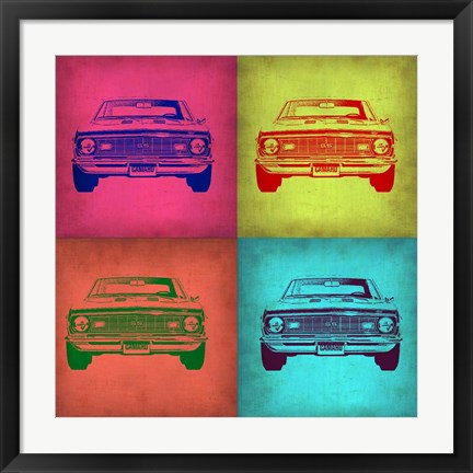 Framed Chevy Camaro Pop Art 1 Print