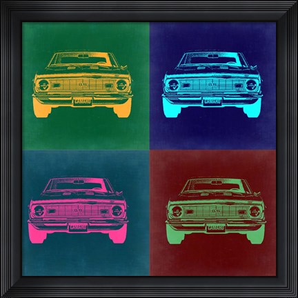 Framed Chevy Camaro Pop Art 2 Print