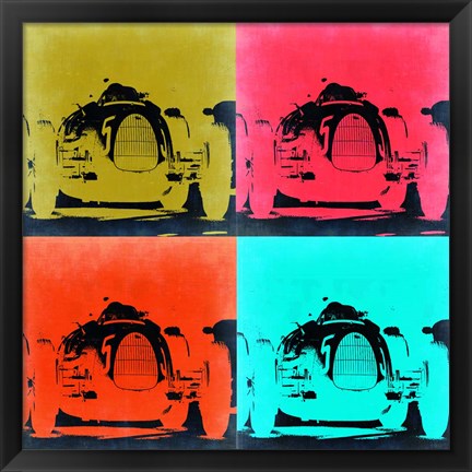 Framed Audi Autounion Pop Art 2 Print