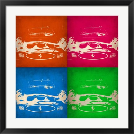 Framed Ferrari Front Pop Art 1 Print