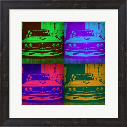 Framed BMW Front Pop Art 2 Print