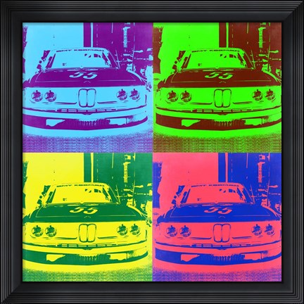 Framed BMW Front Pop Art 3 Print