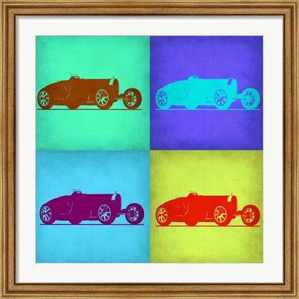 Framed Bugatti Pop Art 1 Print