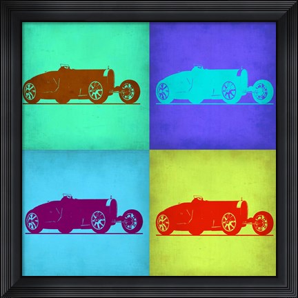 Framed Bugatti Pop Art 1 Print