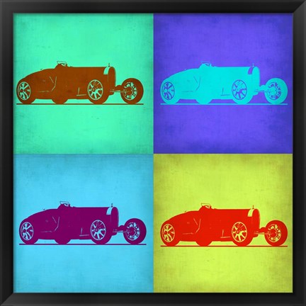 Framed Bugatti Pop Art 1 Print